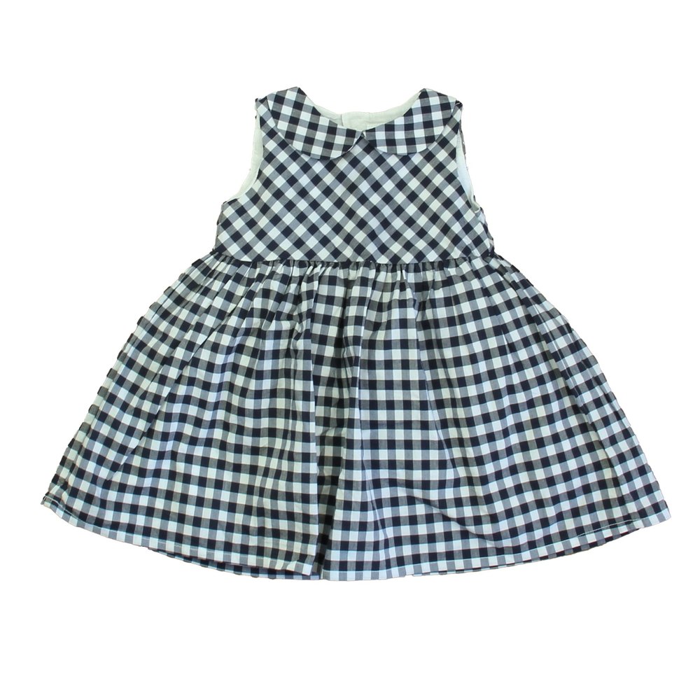 Edghill Collection Girls White | Navy Dress 7805979066428