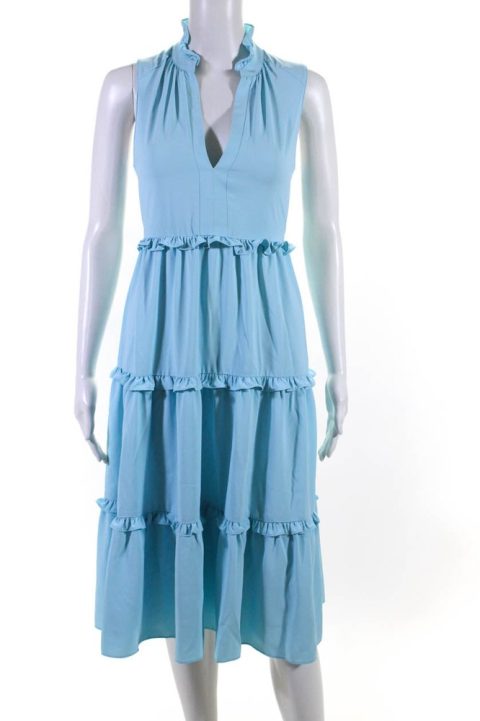 Amanda Uprichard Womens Wilma Dress – Ice Blue 7833659670588