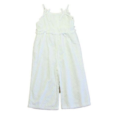 Habitual Girl Girls White Eyelet Romper 7805983621180
