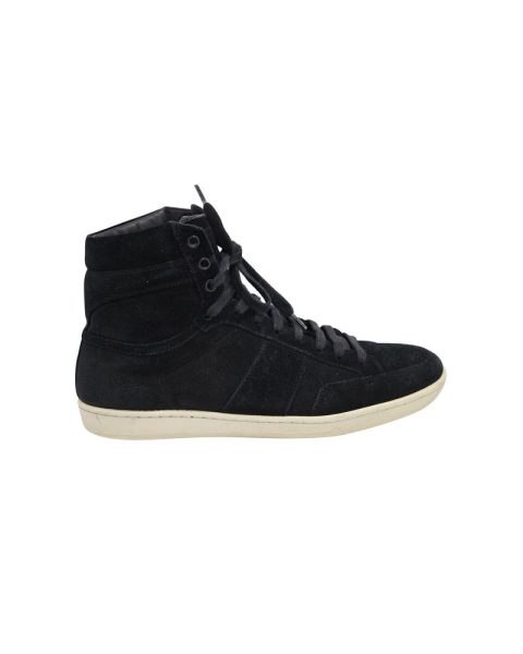 Saint Laurent SL/10H Court Classic Sneakers in Black Nubuck 7707794669628