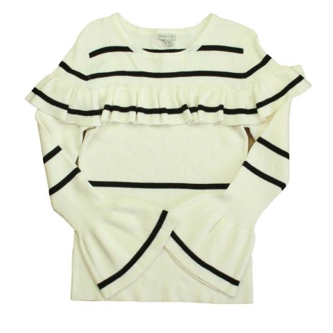 Habitual Girls Ivory | Black Stripe Sweater 7805989781564