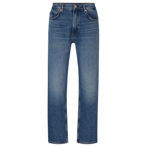 Regular-fit jeans in blue stonewashed denim 7707803484220