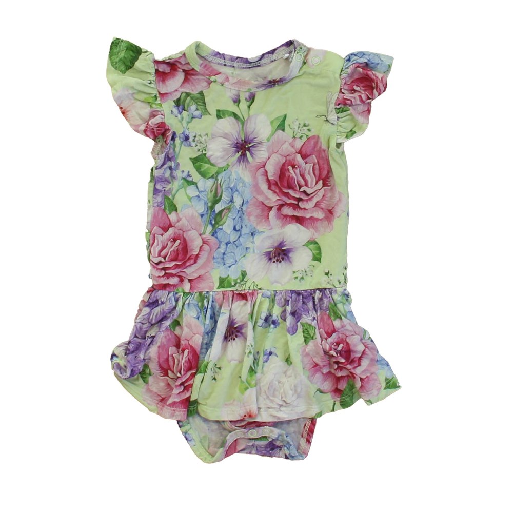 Posh Peanut Girls Green | Pink | Purple Floral Dress 7805995548732