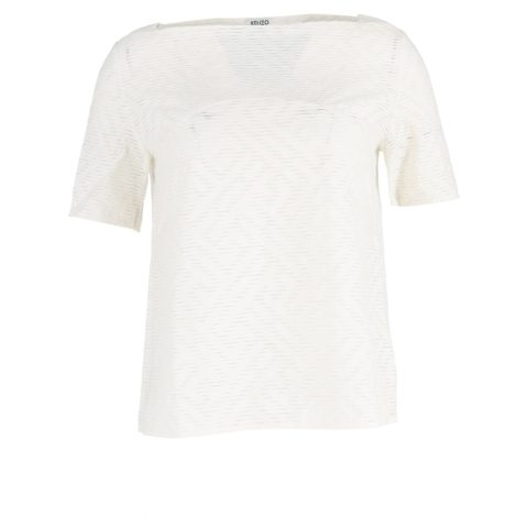Kenzo Textured Top in White Cotton 7833699450940
