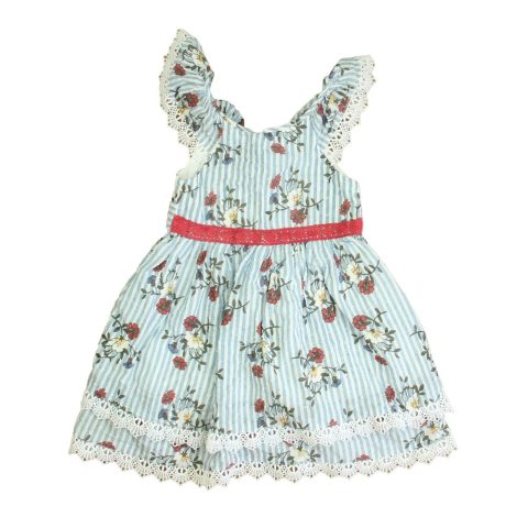 Pippa & Julie Girls Blue | White | Pink Dress 7806002167868