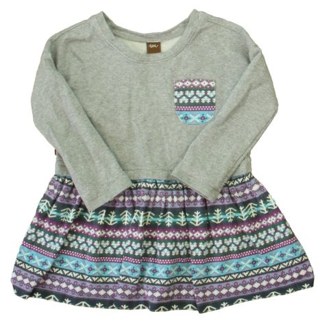 Tea Girls Gray | Purple | Green Dress 7806003445820