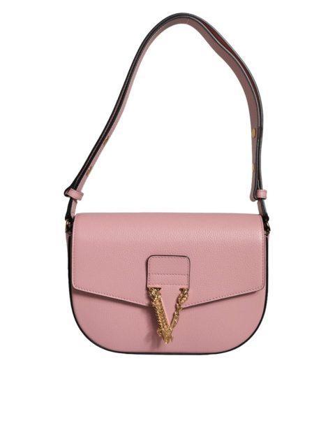 Versace Grainy Calf Leather Logo Crossbody Shoulder Women’s Bag 7833691095100