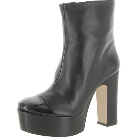 Valeria Leather Platforms Booties