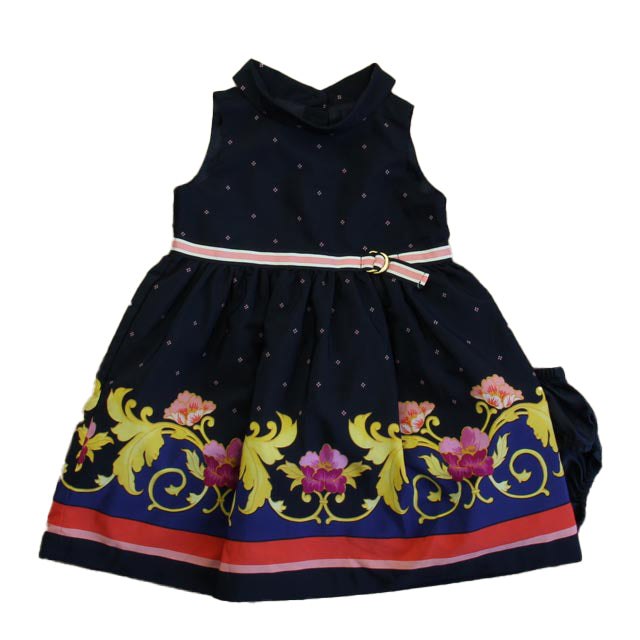 Janie and Jack Girls Navy Floral Dress 7806005182524