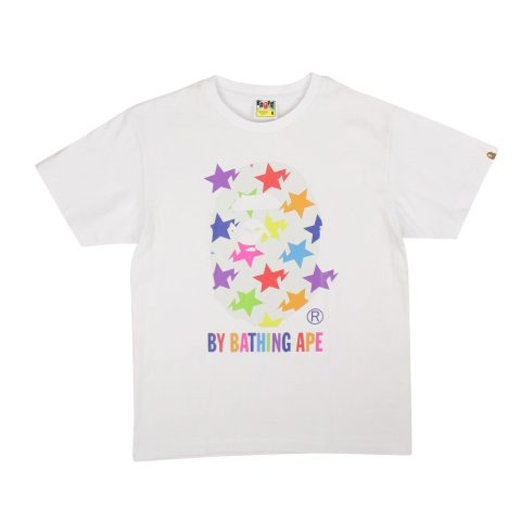 Multicolored And White Big Head Star T-Shirt