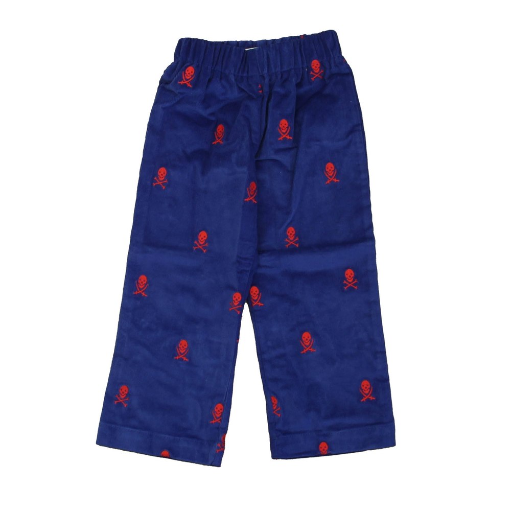 Classic Prep Boys Navy with Skull and Cross Bones Corduroy Pants Size: 2-5T 7806010687548