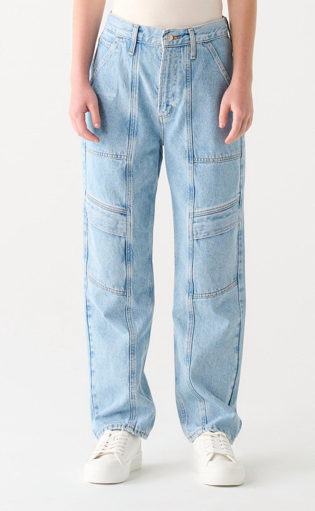 Women’s High Waist Utility Jeans In Vintage Blue Wash 7707831369788