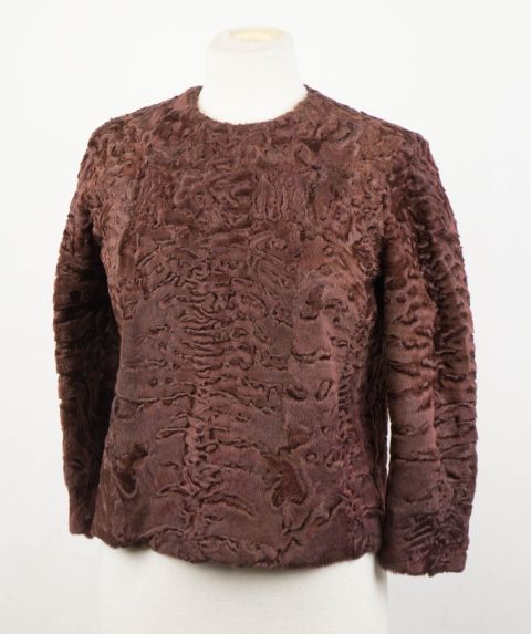 Brunello Cucinelli Bole Astrakhan Fur Biker Jacket – Brown