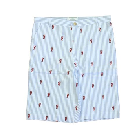 Classic Prep Boys Lobsters on Blue Stripe Shorts Size: 6-14 Years 7806019567676