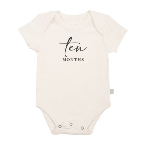 graphic bodysuit | ten months milestone charcoal