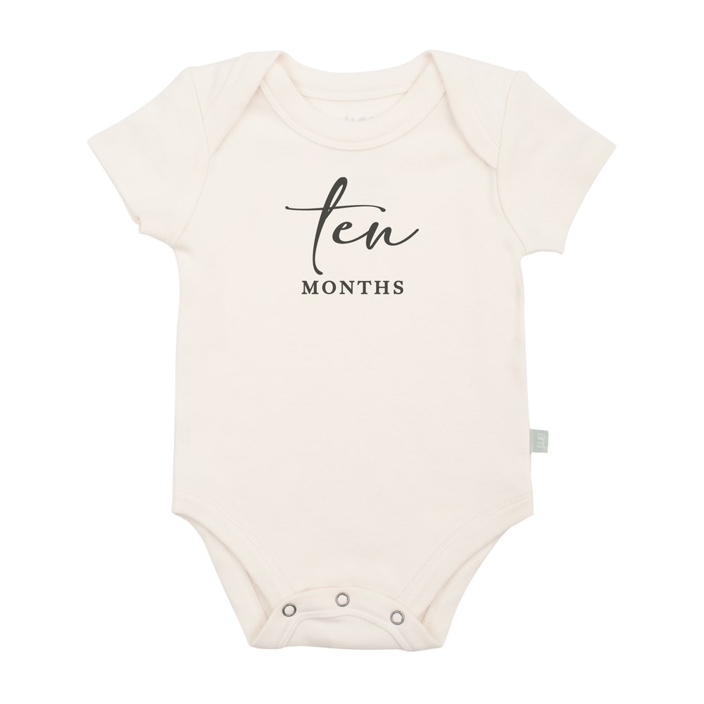 graphic bodysuit | ten months milestone charcoal