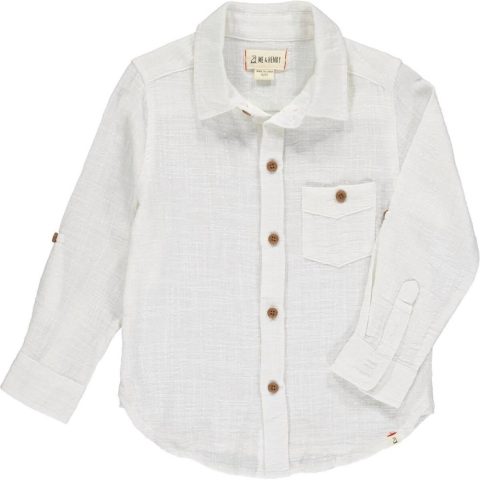 Men’s Merchant Button Down Shirt In White