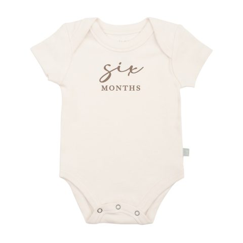 graphic bodysuit | six months milestone taupe