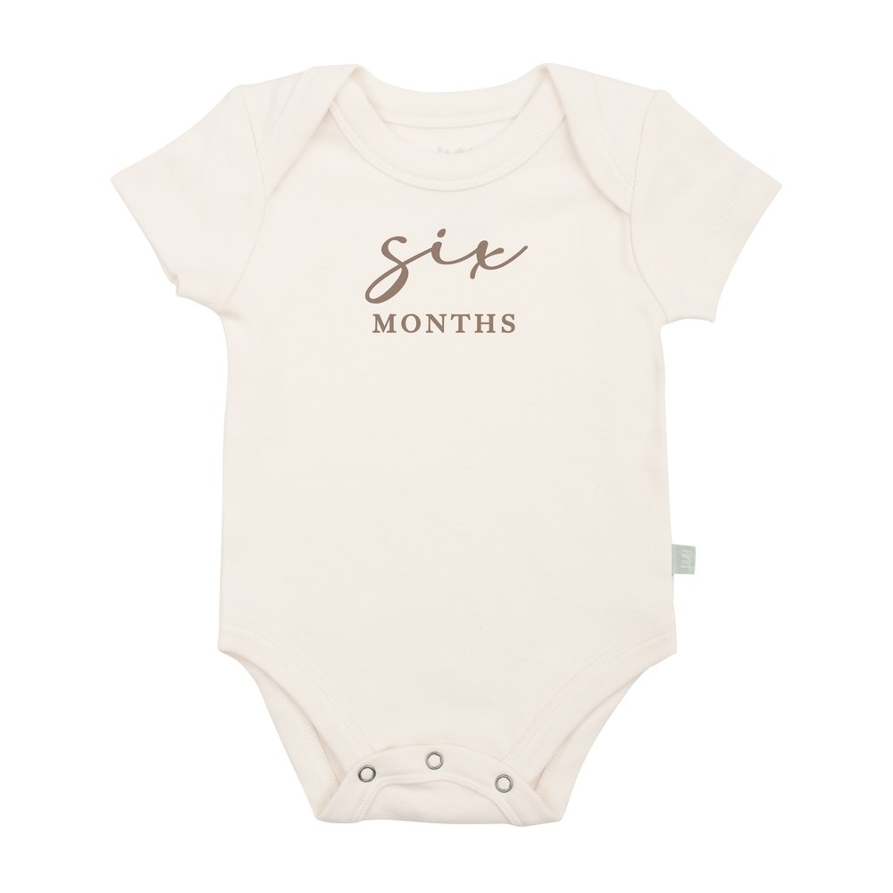 graphic bodysuit | six months milestone taupe