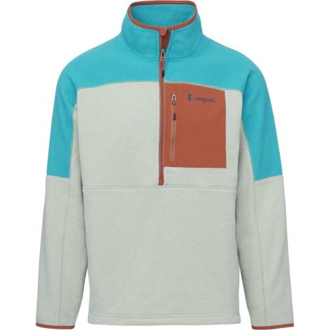 Men’s Abrazo Half-Zip Fleece Jacket In Mineral Blue/brush