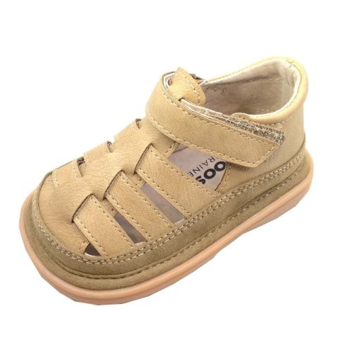 Mooshu Trainers Boys Tan Fisherman Lined Squeaky Sandals 3 Baby-9 Toddler