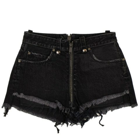 Unravel Project Denim Distressed Hem Short Pants – Black