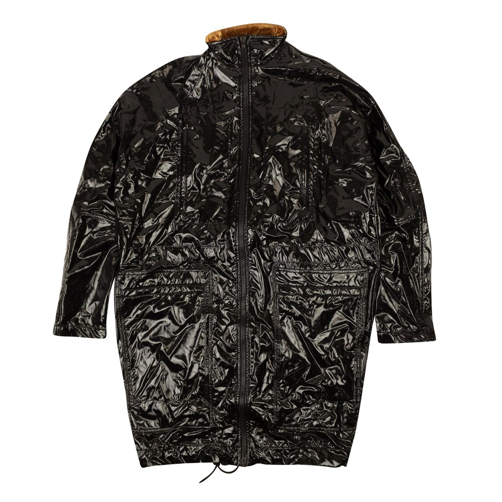 Haider Ackermann Zip Up Rayon Blend Technical Coat – Black